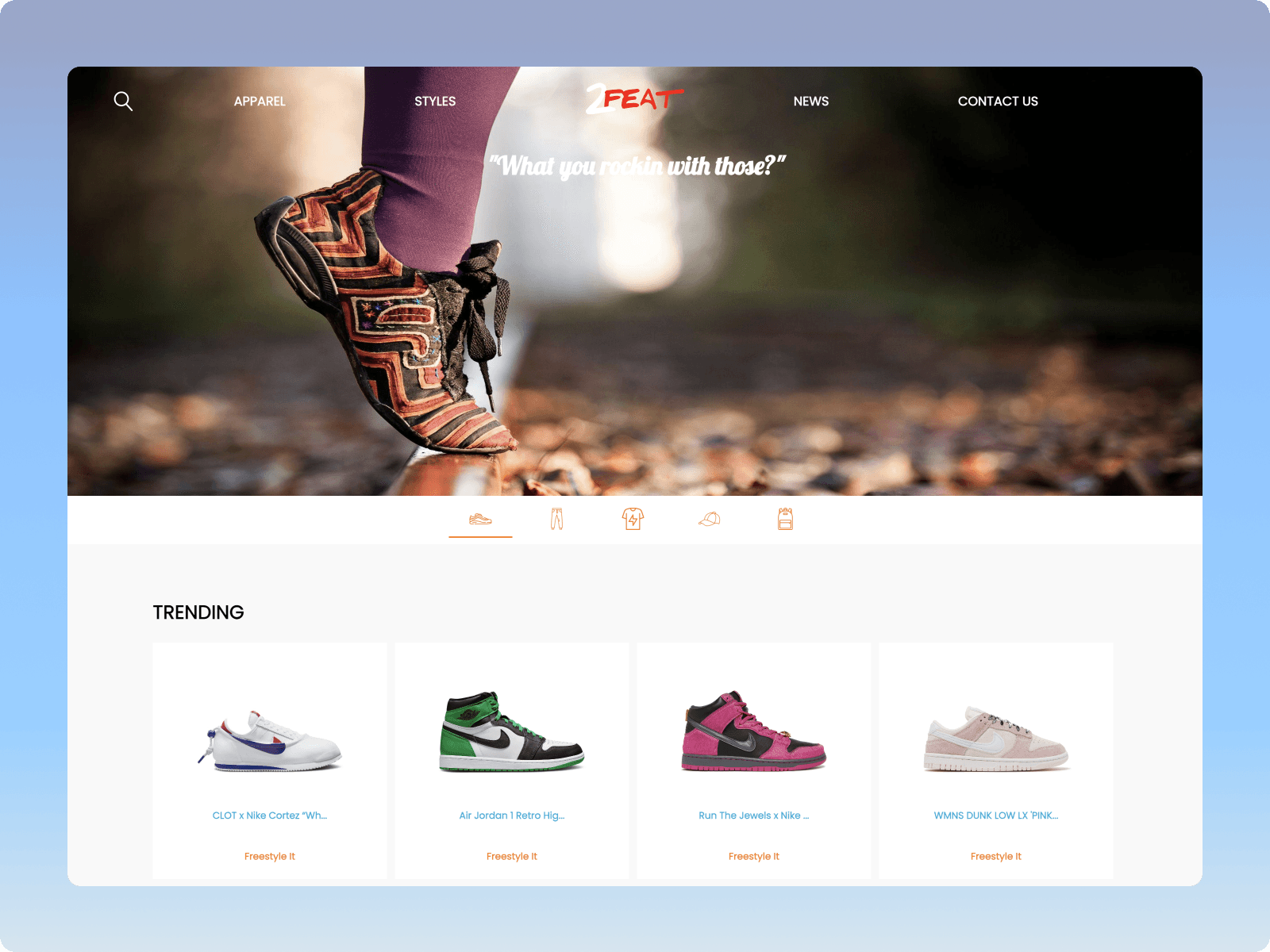 Sneaker Online Store mobile checkout interface